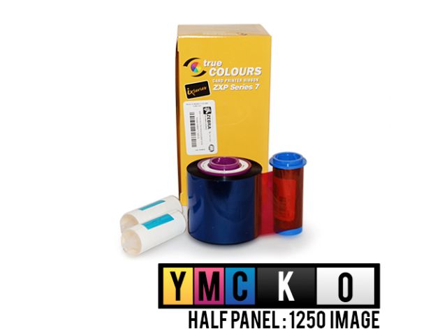 Zebra ix Series ZXP7 ribbon 1/2 panel YM