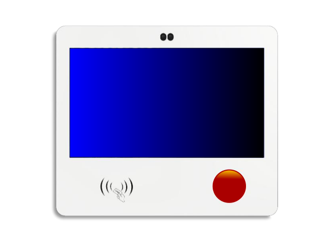 Mini wall totem with 21.5" capacitive touch screen