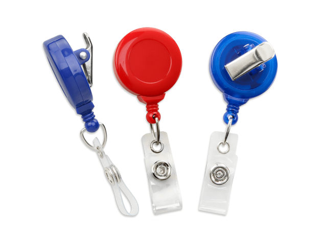 Translucent blue badge reel (100 Pcs)