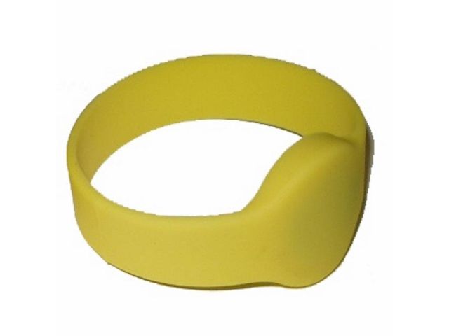 Yellow silicon wristband 125kHz - 60 mm