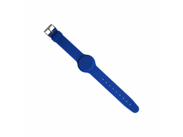 Adjustable silicon F08 wristband - BLUE